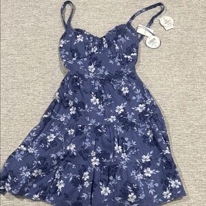 Hollister Navy Floral Dress